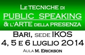 Corso di PUBLIC SPEAKING – trainer ROBERTO POGGIOLINI
